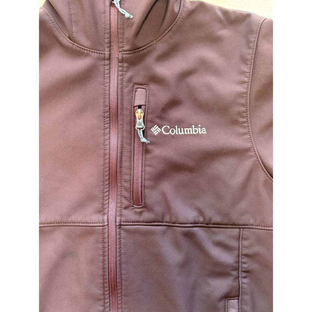 Columbia Ascender II Hooded Softshell Zip Up Jacket Mens Small Good